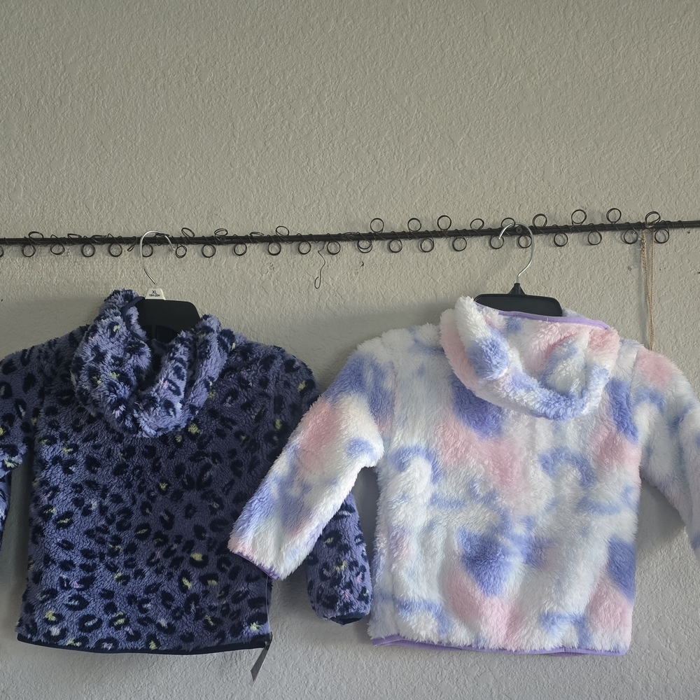 Eddie Bauer Kids Fleece Jackets - Blue and Pink Tie-Dye - Picture 2 of 2